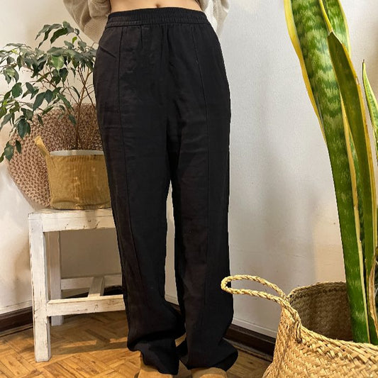 Pantalones de tiro alto